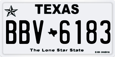 TX license plate BBV6183