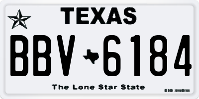 TX license plate BBV6184