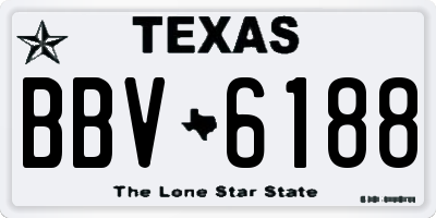 TX license plate BBV6188