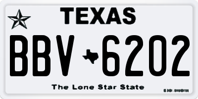 TX license plate BBV6202