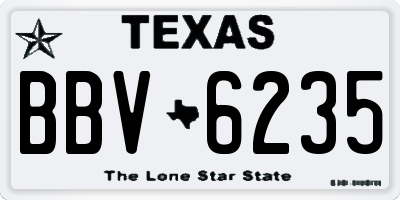 TX license plate BBV6235