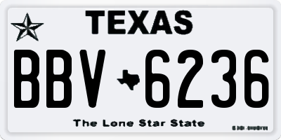 TX license plate BBV6236