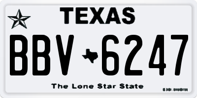 TX license plate BBV6247