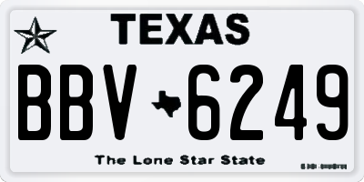 TX license plate BBV6249