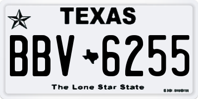TX license plate BBV6255