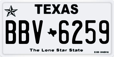 TX license plate BBV6259