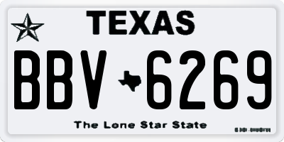 TX license plate BBV6269