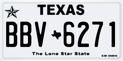 TX license plate BBV6271