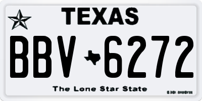 TX license plate BBV6272