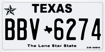 TX license plate BBV6274