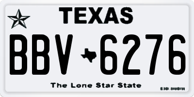TX license plate BBV6276