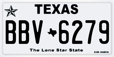 TX license plate BBV6279