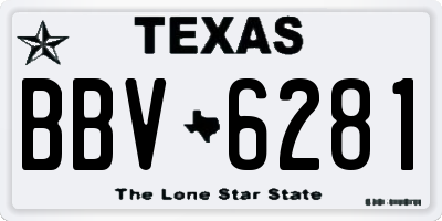 TX license plate BBV6281