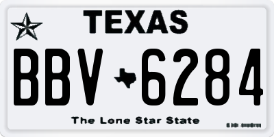 TX license plate BBV6284