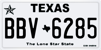 TX license plate BBV6285