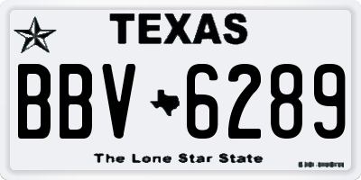 TX license plate BBV6289