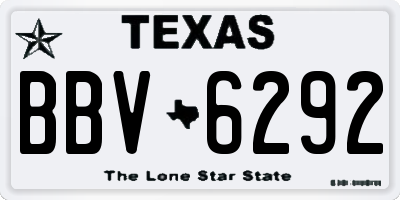 TX license plate BBV6292