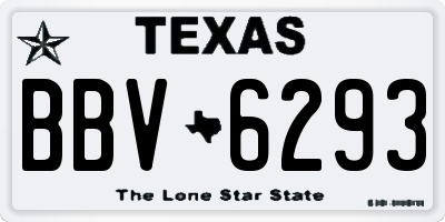 TX license plate BBV6293