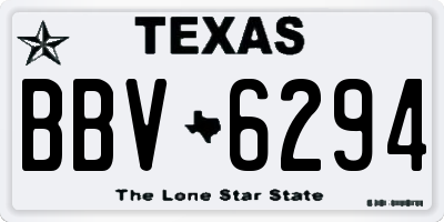TX license plate BBV6294
