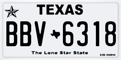 TX license plate BBV6318