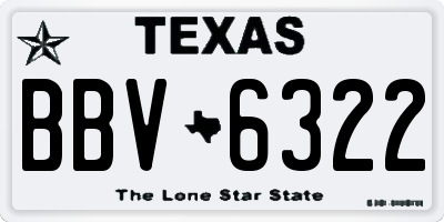 TX license plate BBV6322