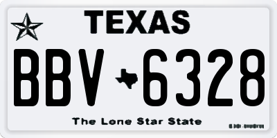 TX license plate BBV6328