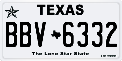 TX license plate BBV6332