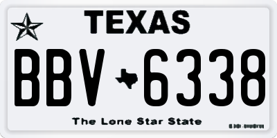 TX license plate BBV6338