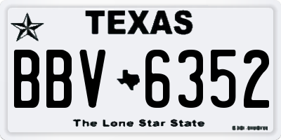 TX license plate BBV6352