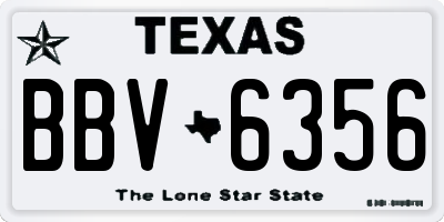 TX license plate BBV6356