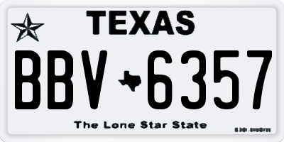 TX license plate BBV6357