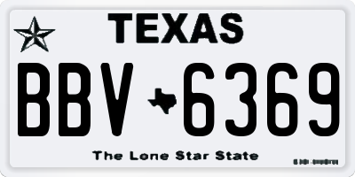 TX license plate BBV6369