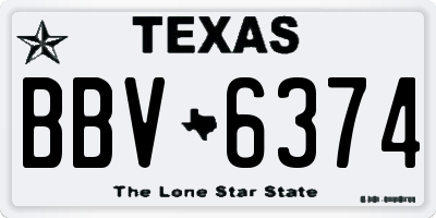 TX license plate BBV6374