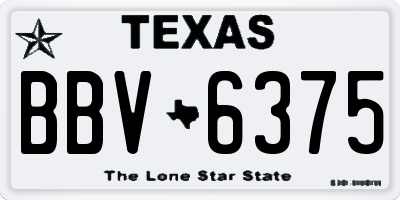 TX license plate BBV6375