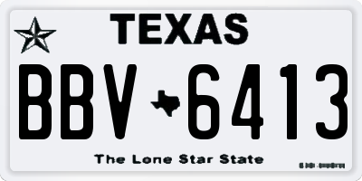 TX license plate BBV6413