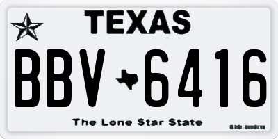 TX license plate BBV6416