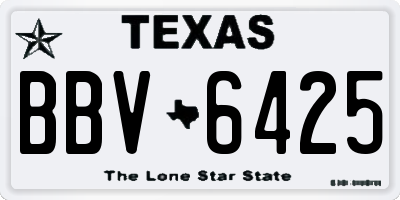 TX license plate BBV6425