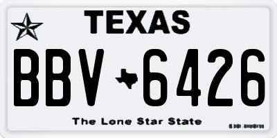 TX license plate BBV6426