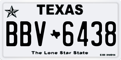 TX license plate BBV6438