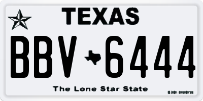 TX license plate BBV6444