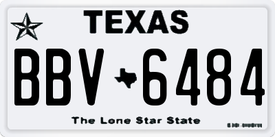 TX license plate BBV6484