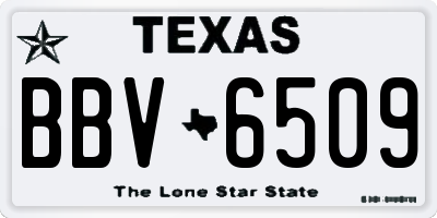 TX license plate BBV6509