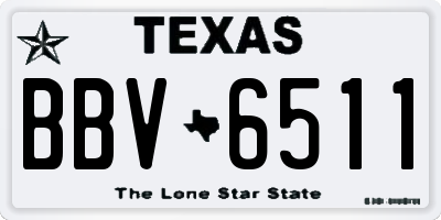 TX license plate BBV6511