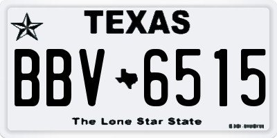 TX license plate BBV6515