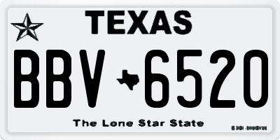 TX license plate BBV6520