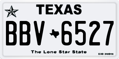 TX license plate BBV6527