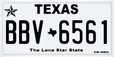TX license plate BBV6561