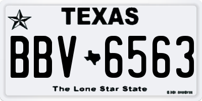 TX license plate BBV6563