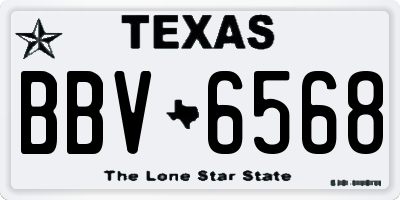 TX license plate BBV6568