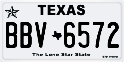 TX license plate BBV6572